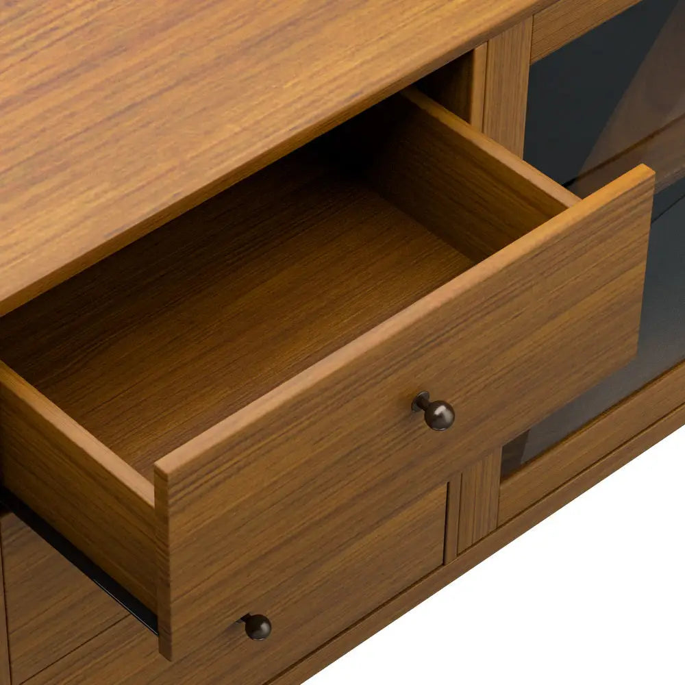 Artiss Buffet Sideboard Glass Doors - Oak - Furniture > Living Room