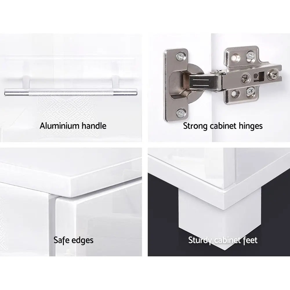 Artiss Buffet Sideboard High Gloss - White - Furniture > Living Room