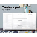 Artiss Buffet Sideboard High Gloss - White - Furniture > Living Room