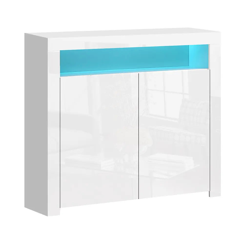 Artiss Buffet Sideboard LED - ARNO White - Furniture > Living Room