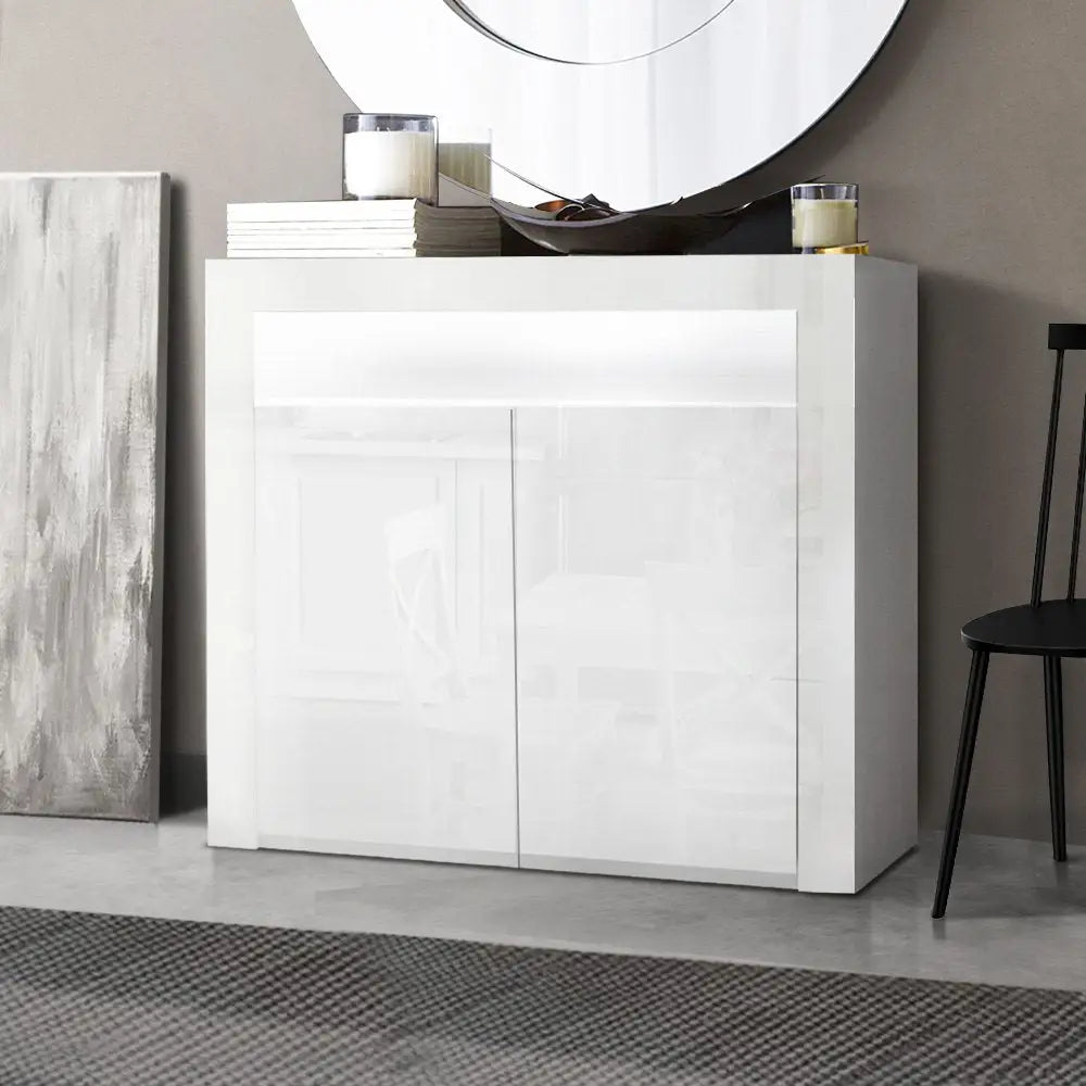 Artiss Buffet Sideboard LED - ARNO White - Furniture > Living Room