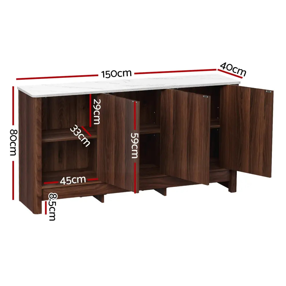 Artiss Buffet Sideboard Marble Style Tabletop - Furniture > Living Room
