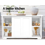 Artiss Buffet Sideboard Sliding Doors - SERA White - Furniture > Living Room