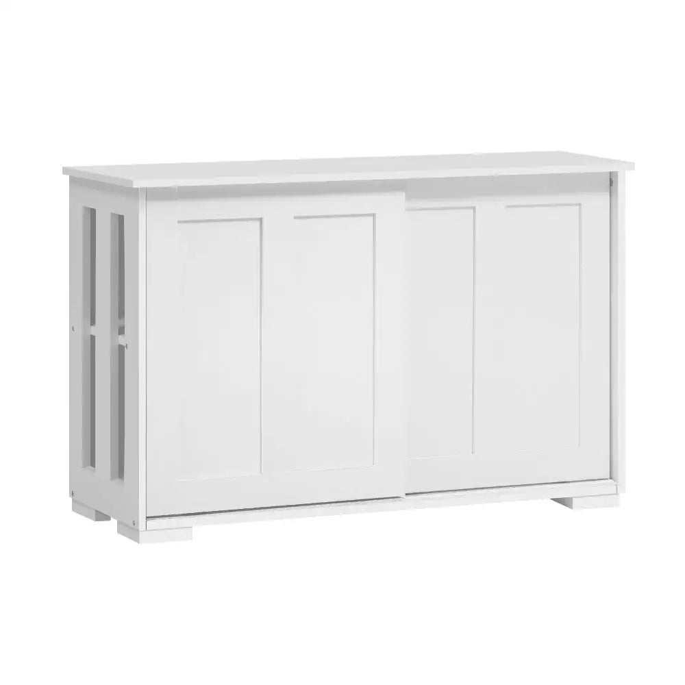 Artiss Buffet Sideboard Sliding Doors - SERA White - Furniture > Living Room