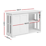 Artiss Buffet Sideboard Sliding Doors - SERA White - Furniture > Living Room