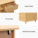 Artiss Chest of 3 Drawers Storage Cabinet 3 Shelves Pine - Furniture > Bedroom > Dressers