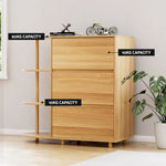 Artiss Chest of 3 Drawers Storage Cabinet 3 Shelves Pine - Furniture > Bedroom > Dressers