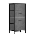 Artiss Chest of 4 Drawers Storage Dresser Tallboy Grey - Furniture > Bedroom > Dressers