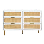 Artiss Chest of 6 Drawers Lowboy Cabinet White - Furniture > Office > Storage Cabinets