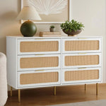 Artiss Chest of 6 Drawers Lowboy Cabinet White - Furniture > Office > Storage Cabinets