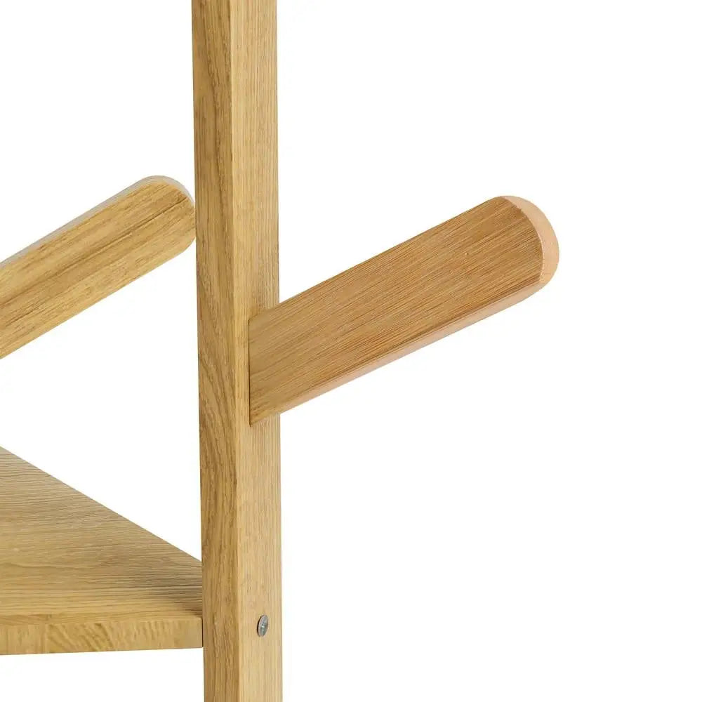 Artiss Clothes Rack Coat Stand 165cm 9 Hooks Tree Shelf Bamboo - Furniture > Bedroom