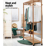 Artiss Clothes Rack Coat Stand 165x112cm Hanger Wheels - Furniture > Bedroom