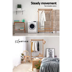 Artiss Clothes Rack Coat Stand 165x112cm Hanger Wheels - Furniture > Bedroom