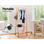 Artiss Clothes Rack Coat Stand 165x59cm Hanger Wheels - Furniture > Bedroom