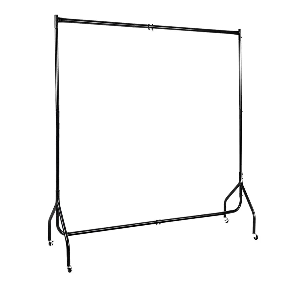 Artiss Clothes Rack Coat Stand 6FT Rail Wheels - Furniture > Bedroom