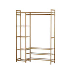 Artiss Clothes Rack Coat Stand 8 Shelves Bamboo - Furniture > Living Room