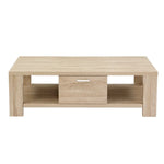 Artiss Coffee Table 1 Drawer Oak Maxi - Furniture > Living Room