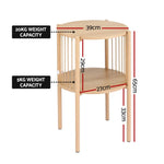 Artiss Coffee Table 2-Tier Round Wood - Furniture > Living Room > Coffee Tables