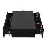 Artiss Coffee Table 4 Drawers Black Trevi - Furniture > Living Room > Coffee Tables