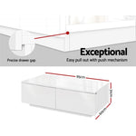 Artiss Coffee Table 4 Drawers White Trevi - Furniture > Living Room > Coffee Tables