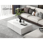 Artiss Coffee Table 4 Drawers White Trevi - Furniture > Living Room > Coffee Tables