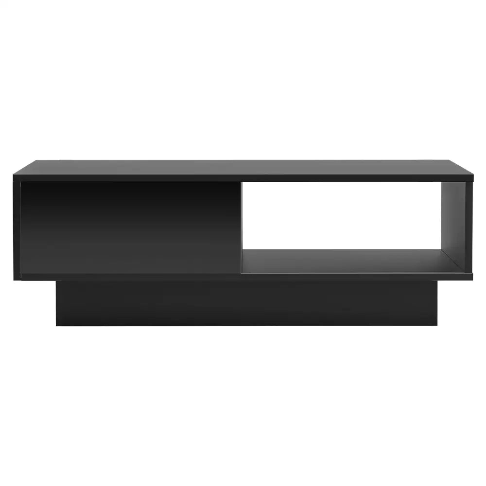 Artiss Coffee Table Led Lights Black - Furniture > Living Room > Coffee Tables