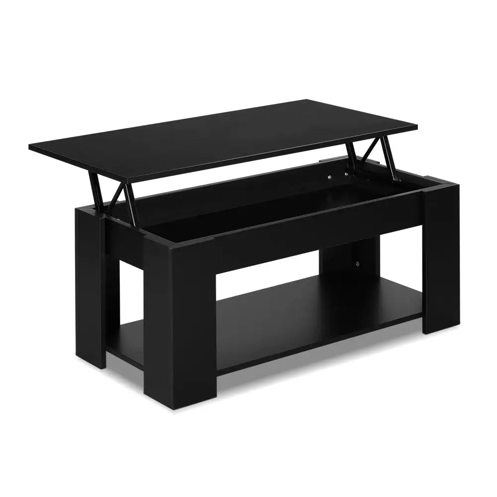 Artiss Coffee Table Lift-top Coffee Table Black - Furniture > Living Room
