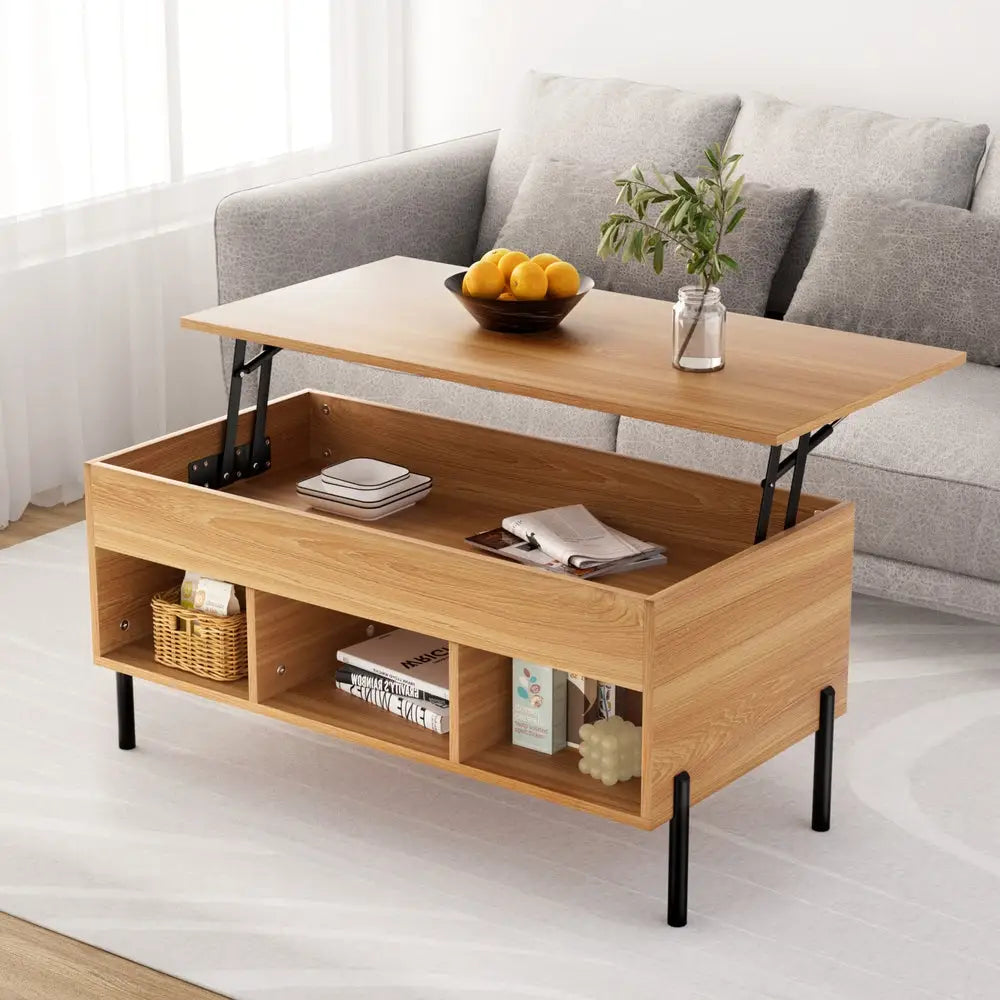 Artiss Coffee Table Lift-top Oak - Furniture > Living Room > Coffee Tables