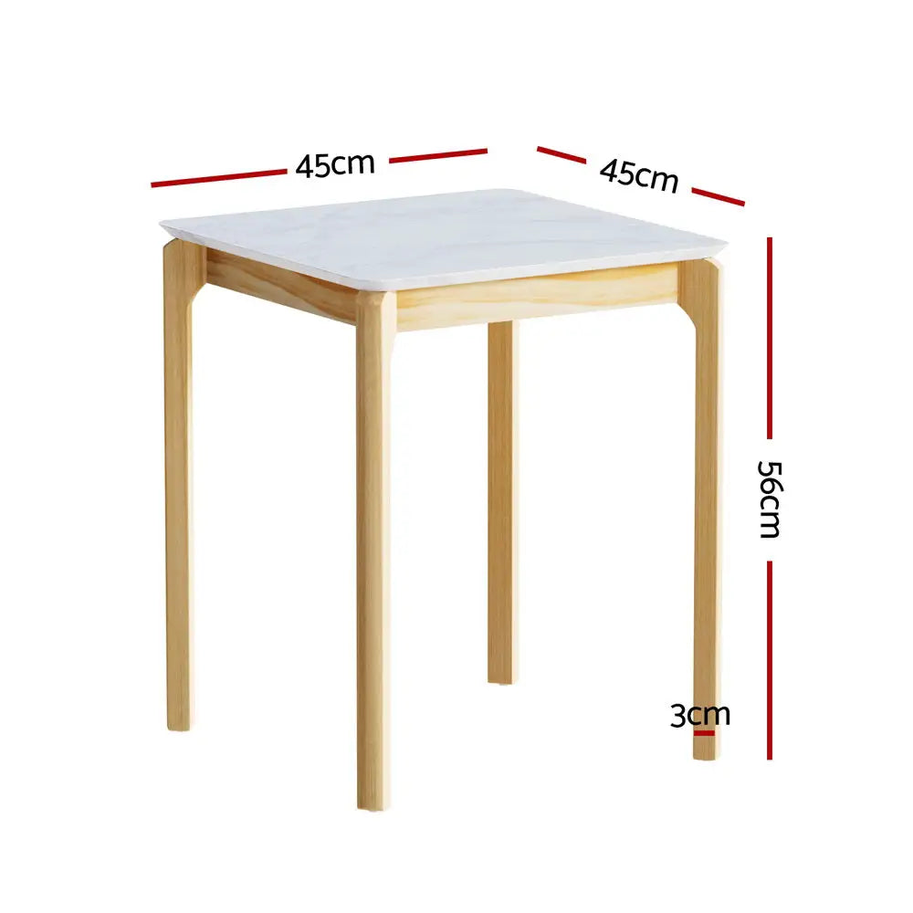 Artiss Coffee Table Marble Effect Square - Furniture > Living Room > Coffee Tables