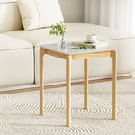 Artiss Coffee Table Marble Effect Square - Furniture > Living Room > Coffee Tables