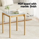 Artiss Coffee Table Marble Effect Square - Furniture > Living Room > Coffee Tables