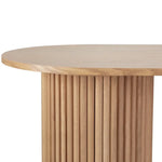 Artiss Coffee Table Oval 100CM Pine Samuel - Furniture > Living Room
