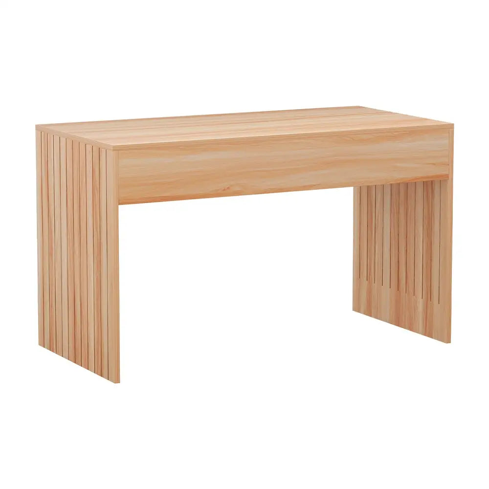 Artiss Coffee Table Rectangle Fluted Side 100CM - Furniture > Living Room > Coffee Tables