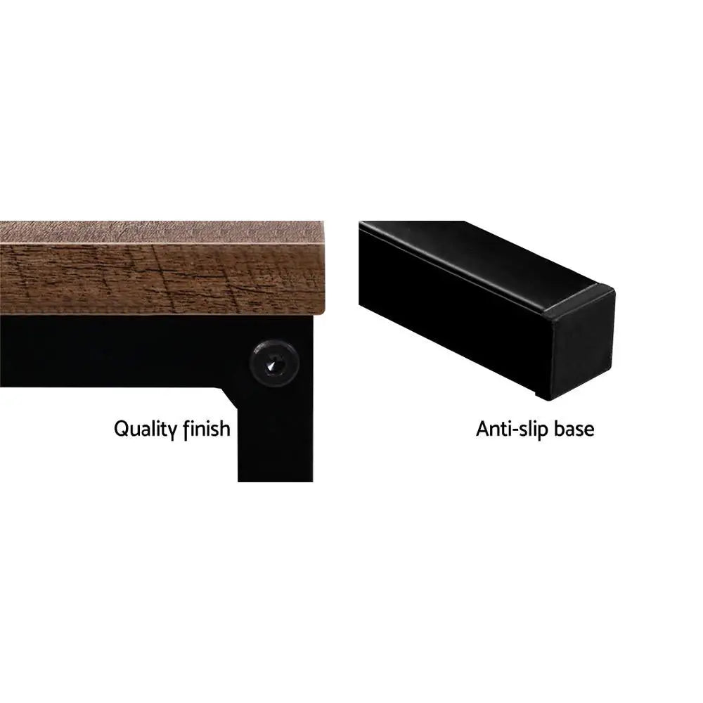 Artiss Coffee Table Rectangular 93CM Walnut Olin - Furniture > Living Room
