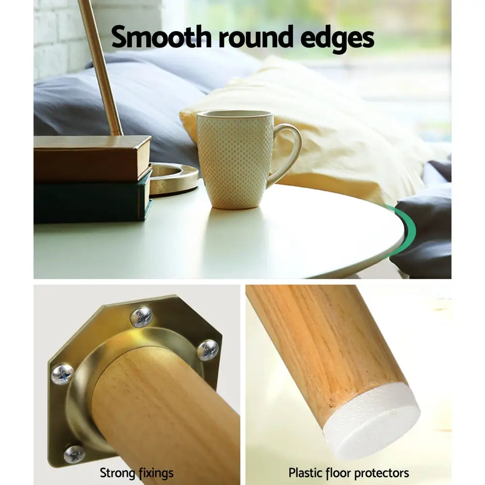 Artiss Coffee Table Round 50CM Callix - Furniture > Living Room