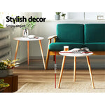 Artiss Coffee Table Round 50CM Callix - Furniture > Living Room