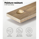 Artiss Coffee Table Round 70CM Marbel Effect - Furniture > Dining