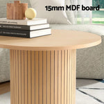 Artiss Coffee Table Round Fluted - Furniture > Living Room > Coffee Tables