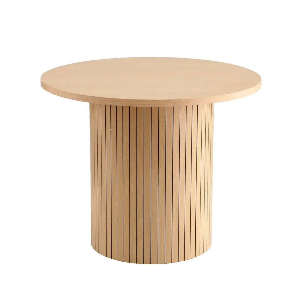 Artiss Coffee Table Round Fluted - Furniture > Living Room > Coffee Tables