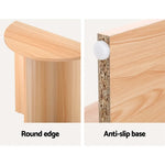 Artiss Coffee Table Semi-circle 48CM Pine Elva - Furniture > Living Room > Coffee Tables