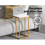 Artiss Coffee Table Side Table Marble Effect Emma - Furniture > Living Room
