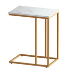 Artiss Coffee Table Side Table Marble Effect Emma - Furniture > Living Room