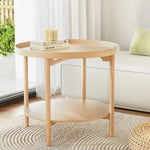 Artiss Coffee Table Side Table Round 70CM - Furniture > Living Room