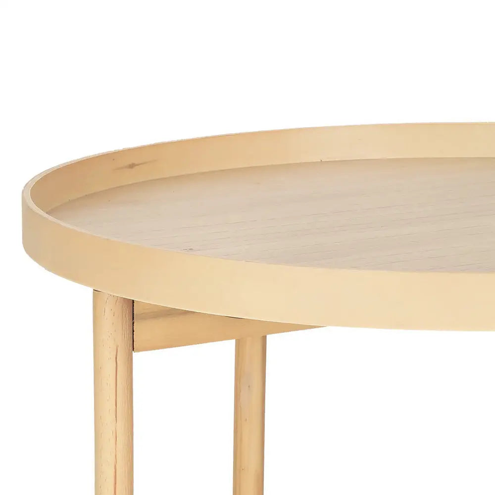 Artiss Coffee Table Side Table Round 70CM - Furniture > Living Room
