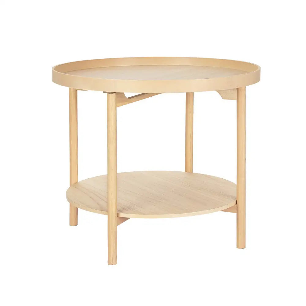Artiss Coffee Table Side Table Round 70CM - Furniture > Living Room