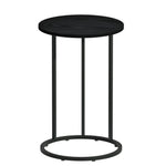 Artiss Coffee Table Side Table Round Black Martha - Furniture > Living Room