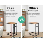 Artiss Coffee Table Side Table Walnut Anika - Furniture > Living Room