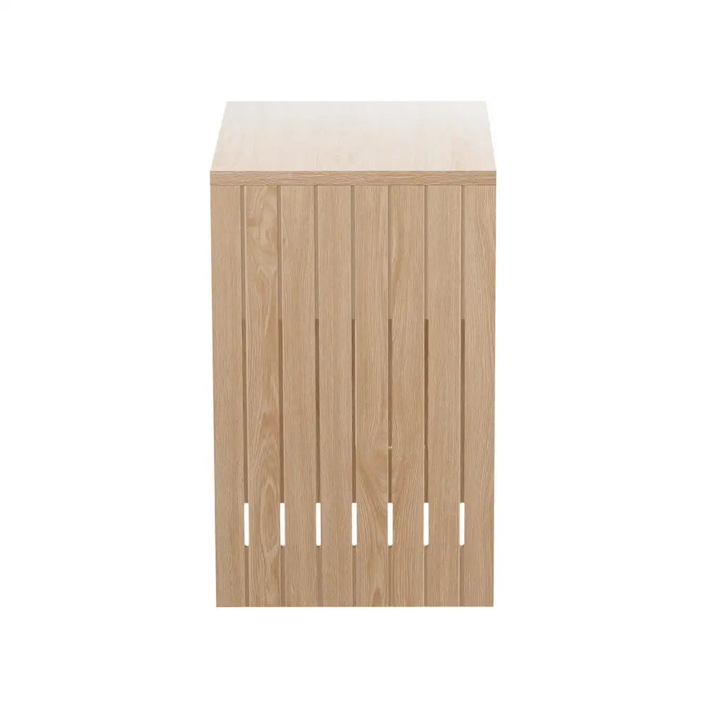 Artiss Coffee Table Storage Shelf Fluted Side Pine - Furniture > Living Room > Coffee Tables
