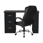 Artiss Computer Desk 120cm Executive Office Chair Set PU Leather High Back Black - Furniture > Office > Desks