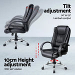 Artiss Computer Desk 120cm Executive Office Chair Set PU Leather High Back Black - Furniture > Office > Desks
